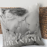 World's Best Grandma Since 20XX Simple Chic Photo Cushion<br><div class="desc">This simple and modern design is composed of serif and cursive typography and add a custom photo</div>