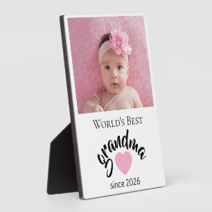 Worlds Best Grandma Since Year Photo Cute  Plaque