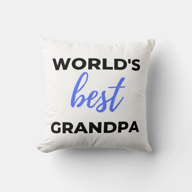 World's Best Grandpa bl Cushion (Front)