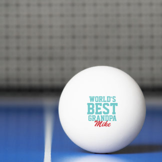 World's Best Grandpa Christmas Photo Ping Pong Ball