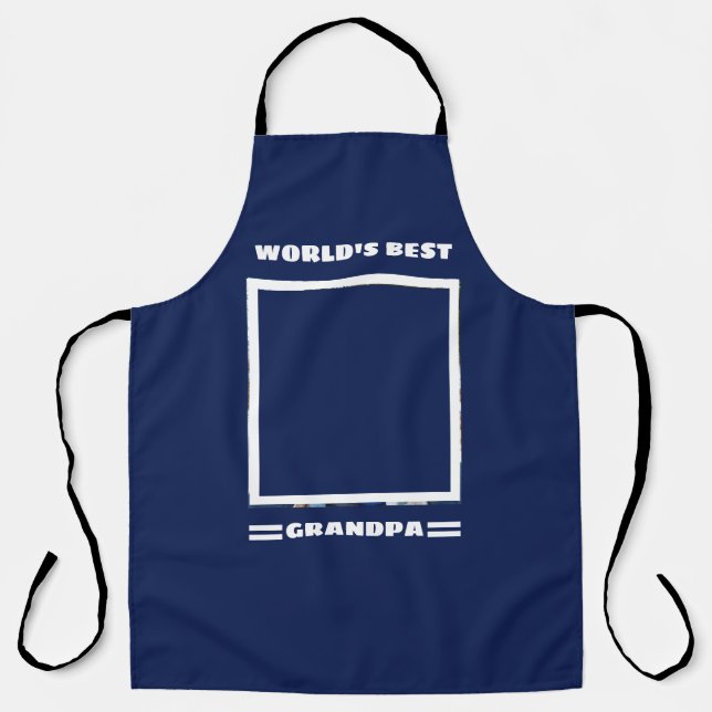 World's Best Grandpa Custom Photo Personalised Apron (Front)