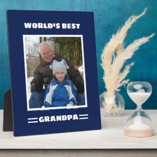 World's Best Grandpa Custom Photo Personalised Plaque
