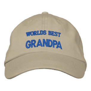 WORLDS BEST GRANDPA EMBROIDERED HAT