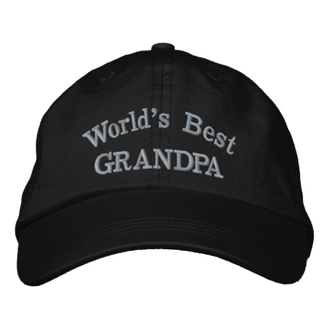 World's Best Grandpa Embroidered Hat (Front)