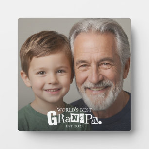 World's Best Grandpa Established Gift For Grandad Plaque