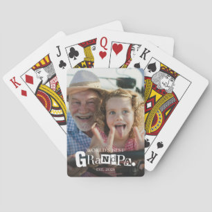 World's Best Grandpa Established Gift For Grandad Playing Cards