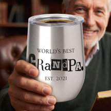World's Best Grandpa Established Year Fun Saying 