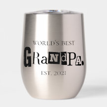 World's Best Grandpa Established Year Fun Saying 