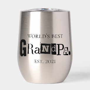World's Best Grandpa Established Year Fun Saying