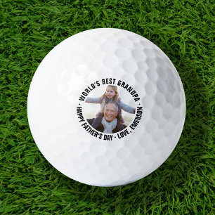 World's Best Grandpa Father's Day Photo Golf Balls
