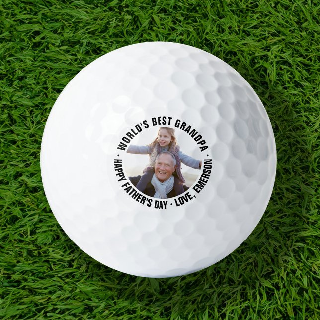 World's Best Grandpa Father's Day Photo Golf Balls (Creator Uploaded)