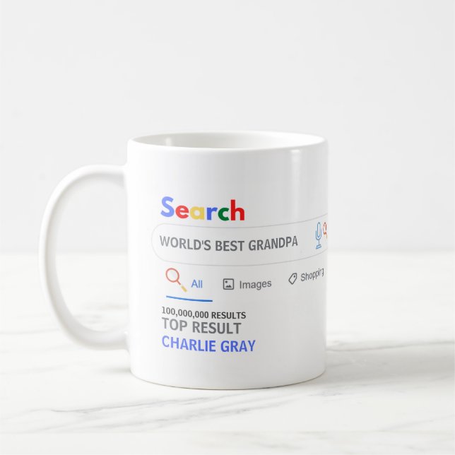 WORLDS BEST GRANDPA Funny Top Search Result Coffee Mug (Left)