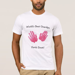 World's Best Grandpa Handprint Shirt