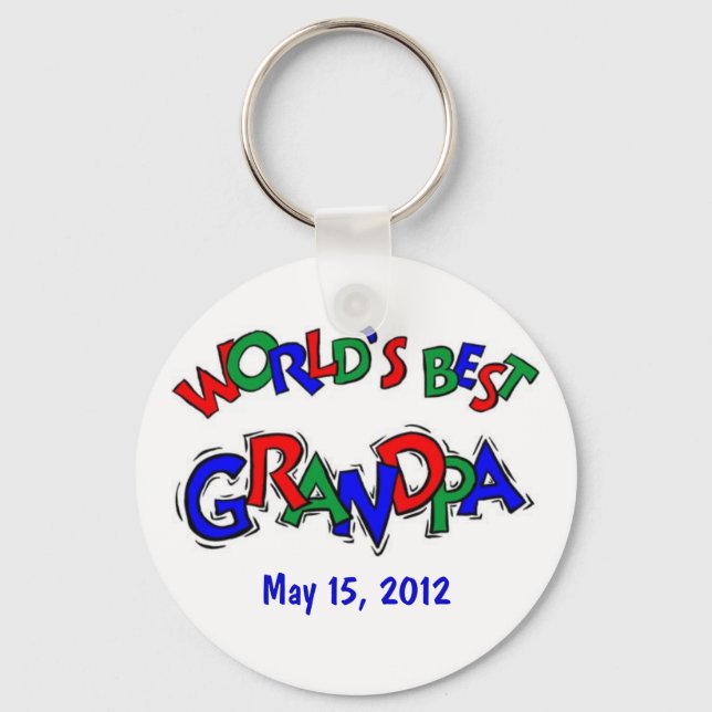World's Best Grandpa Key Ring (Front)
