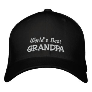 World's Best GRANDPA-Personalise Name Embroidered Hat