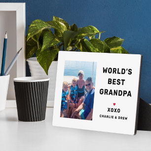World's Best Grandpa Personalised Photo Plaque