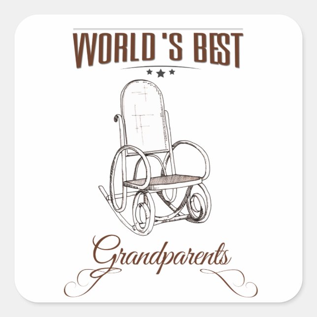 World's best grandpa square sticker (Front)