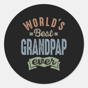 Worlds Best Grandpap Classic Round Sticker