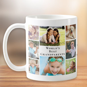 World's Best Grandparents Photo Collage Coffee Mug