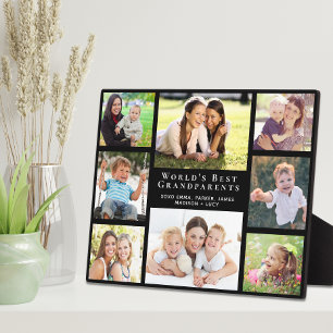 World's Best Grandparents Photo Collage Plaque