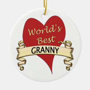 World's Best Granny Ceramic Tree Decoration