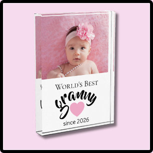 Worlds Best Granny Since Year Photo Cute Block