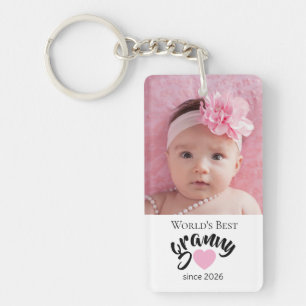 Worlds Best Granny Since Year Photo Cute  Key Ring