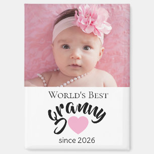 Worlds Best Granny Since Year Photo Cute Magnet