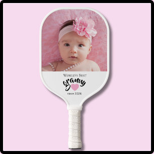 Worlds Best Granny Since Year Photo Cute  Pickleball Paddle