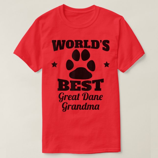 World's Best Great Dane Grandma Dog Lover  T-Shirt (Design Front)