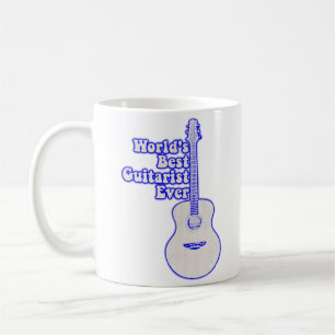 World's best guitarist ever. vintage blue coffee mug