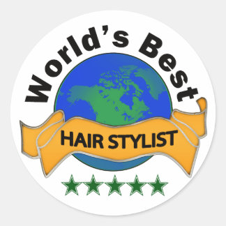 World's Best Hair Stylist Classic Round Sticker