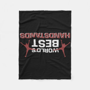 World's Best Handstands Gymnastics Fleece Blanket