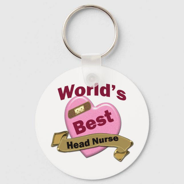 World's Best Head Nurse Key Ring (Front)