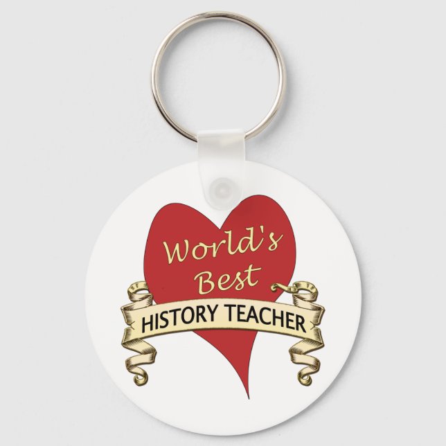 World's Best History Teacher Key Ring (Front)