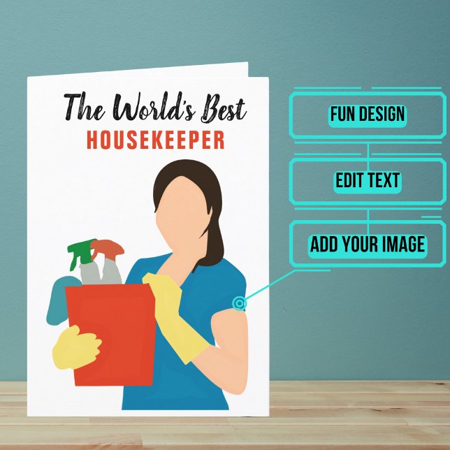 World's Best Housekeeper  Thank You Card (Show your housekeeper that you dearly appreciate him/her.)