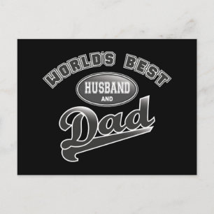 World's Best Husband & Dad Postcard