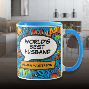 World's Best Husband Fun Personalised Name Mug