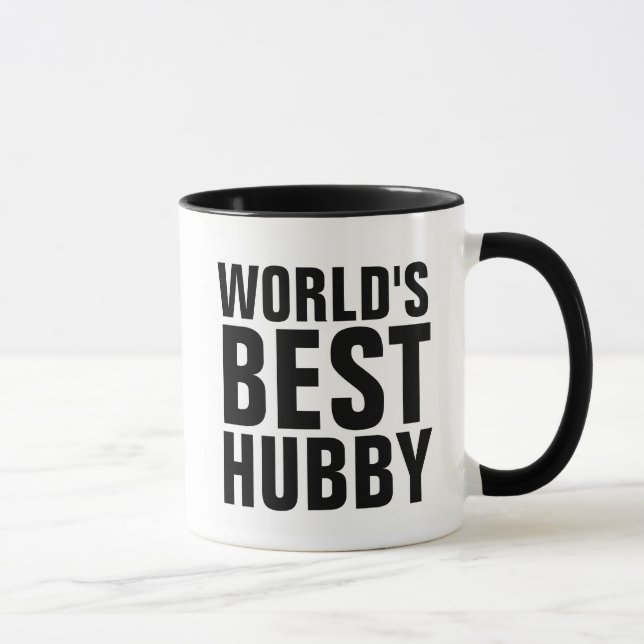 WORLD'S BEST HUSBAND HUBBY COFFEE MUGS (Right)