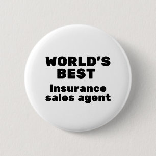 World's Best Insurance Sales Agent 6 Cm Round Badge