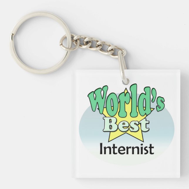 World's best Internist Key Ring (Front)