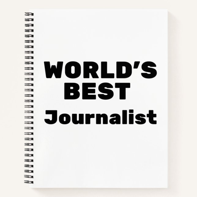 World's Best Journalist Notebook (Front)