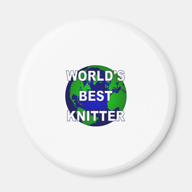 World's Best Knitter Magnet (Front)