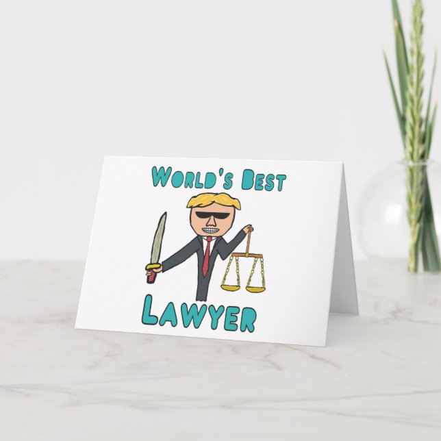 World's Best Lawyer Card (Front)