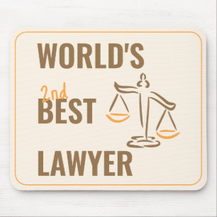 World's best Lawyer. Colleague gift idea. Attorney Mouse Pad