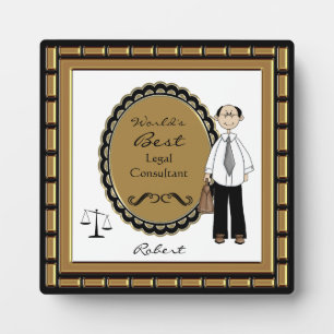 World's Best Lawyer Male Plaque