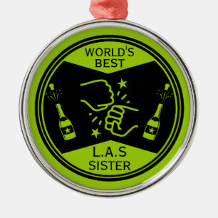 World's Best Like A Sister Metal Tree Decoration