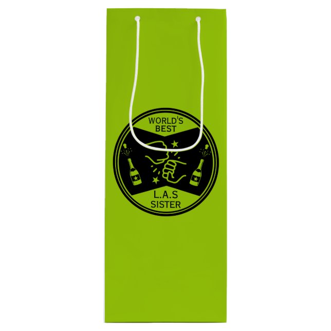 World's Best Like A Sister Wine Gift Bag (Front)