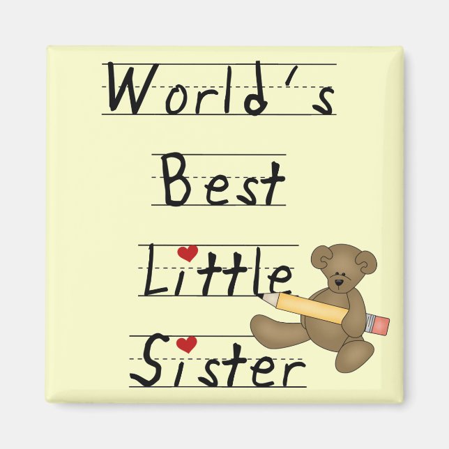World's Best Little Sister Tshirts and Gifts Magnet (Front)
