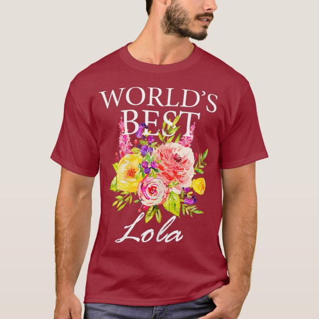 Worlds Best Lola Filipino Grandma Mothers Day T-Shirt (Front)